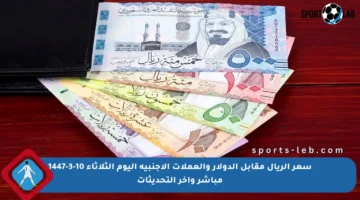سعر الريال مقابل الدولار والعملات الأجنبية اليوم الثلاثاء 10-3-1447 مباشر وآخر التحديثات